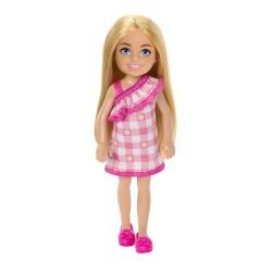 BARBIE PAPUSA CHELSEA BLONDA CU ROCHITA ROZ IN CAROURI - Img 2