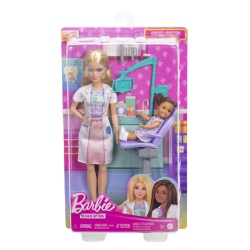 BARBIE SET DE JOACA PAPUSA BARBIE BLONDA FACE CARIERA STOMATOLOG