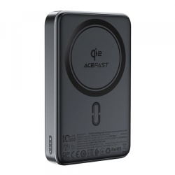Baterie Externa Wireless Acefast M11, 10000mAh, 30W, PD + FQI, 1 x QI - 1 x USB-C, Neagra