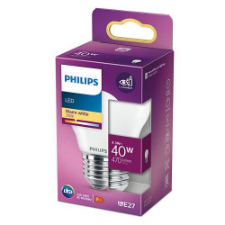Bec LED Philips Classic, E27, 4.3W (40W), 470 lm,Clasa energetica F, lumina alba calda (2700K)