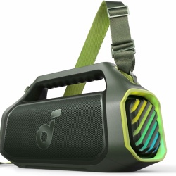Boxa portabila Anker Soundcore Boom 2 Plus, 140W, BassUp 2.0, IPX7, Lumini RGB, Baterie externa, Bluetooth 5.3, Verde