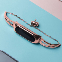 Bratara din metal pentru Xiaomi Mi Band 6 / 5 / 4 / 3 pink - Img 2