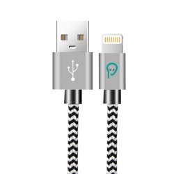 CABLU alimentare si date SPACER, pt. smartphone, USB 2.0 (T) la Lightning (T), pentru Iphone,braided, retail pack, 1.8m, zebra,"SPDC-LIGHT-BRD-ZBR-1.8" (timbru verde 0.08 lei)