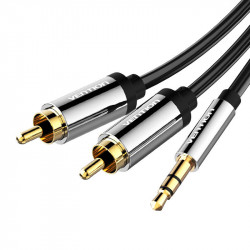 Cablu audio 3.5mm tata la 2x RCA tata 3m Vention BCFBI negru - Img 2