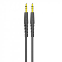Cablu AUX mini mufa 3,5 mm la mini mufa 3,5 mm Budi, 1,2 m negru