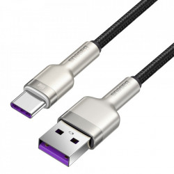 Cablu Baseus Cafule Series Metal USB - USB Typ C 66W, 0.25m black (CAKF000001) - Img 2