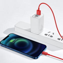 Cablu Baseus Superior Series USB la iPhone 2.4A 1m (roșu) - Img 2