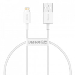 Cablu Baseus USB - Lightning 2.4A, 1 m White (CATLYS-02)