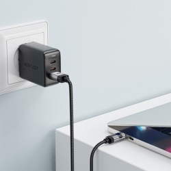 Cablu Date si Incarcare USB-A - USB-C Acefast C15-04 Display, 66W, 1.2m, Negru - Img 5