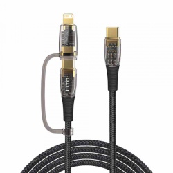 Cablu Date si Incarcare USB-C - Lightning / USB-C Lito LD12, 20W, 1.2m, Negru