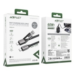 Cablu Date si Incarcare USB-C / USB-A - USB-C Acefast C13-04, 60W, 1.2m, Negru - Img 2