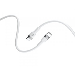 Cablu Date si Incarcare USB-C - USB-C Forever Flexible, 60W, 2m, Alb