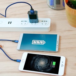 Cablu de date 2 in 1 Baseus Rapid 2in1 USB cable Lightning / micro USB 3A 1.2m albastru - Img 3