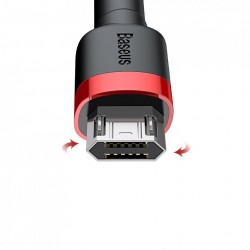 Cablu de date , Baseus Cafule USB / micro USB 2A 3M black-red (CAMKLF-H91) - Img 3