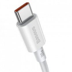 Cablu de date Baseus Superior USB Type C - USB Type C Quick Charge / Power Delivery / FCP 100W 5A 20V 1m white (CATYS-B02) - Img 7