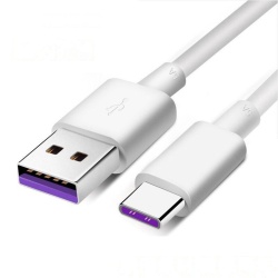 Cablu de date, Hurtel, USB/USB-C, 1m, Alb