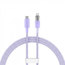 Cablu de incarcare rapida Baseus USB-C la seria Lightning Explorer 1m, 20W (violet) - Img 3