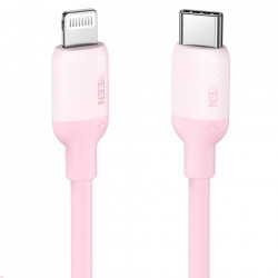 Cablu de incarcare rapida Ugreen USB tip C - cip Lightning (certificat MFI) C94 Power Delivery 1m roz (US387 20304)