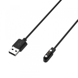 Cablu Incarcare Techsuit TXC4 pentru Oneplus Nord Watch / Haylou Bling LS12 / RT LS05S, USB-A, Negru