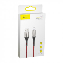 Cablu lightning Baseus cu lampa LED 1m 2,4A (rosu) - Img 2
