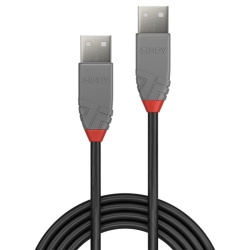 Cablu Lindy 3m USB 2.0 Type A to A, Anth - Img 5