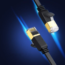 Cablu plat Ugreen Ethernet RJ45 Cat 7 STP LAN 10 Gbps 10m Black (NW106 11265) - Img 4