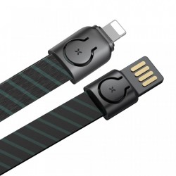 Cablu telefon Baseus Gold Collar USB For Lightning 2.4A 85cm Stripe Black - Img 3