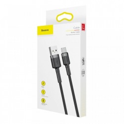 Cablu Type C , QC3.0 , 2.4A , 1M, BASEUS Cafule Durable Nylon, negru+gri - Img 6