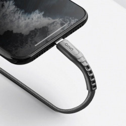 Cablu UNIQ MFI Flex USB-C la Lightning 18W - gri, 1.2 m - Img 3