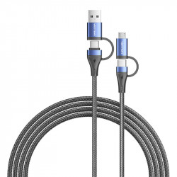 Cablu USB 4in1 USB 2.0 Vention CTLLH 1m (negru) - Img 1