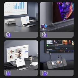 Cablu USB-C - HDMI 4K 60Hz Wozinsky WCCH-01 1,8 m - Negru - Img 8