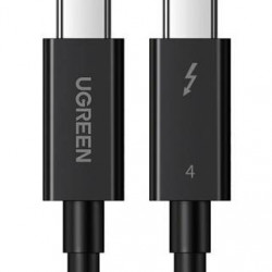Cablu USB-C la USB-C UGREEN US501, Gen3, 100 W, 4K, 0,8 m (negru)