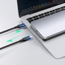 Carcasa hard disk externa Ugreen HDD SSD SATA III (6 Gbps) 2,5'' USB 3.2 Gen 2 USB Typ C + cablu 0,5 m gri (70499 CM300) - Img 2