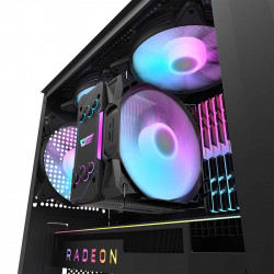 Carcasa PC, Darkflash, DK300, Middle-Tower, Sticla securizata, ATX/ M-ATX/ ITX, Negru - Img 6