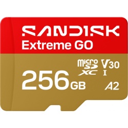 Card Memorie microSDXC SanDisk Extreme GO Android A2, 256Gb, Clasa 10 / UHS-1 U1 SDSQXGN-256G-GN6MN