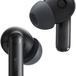 Casti True Wireless Baseus Bass BP1 Pro In-Ear, Noise Cancelling, Adaptive Active EQ, LDAC Hi-Res Sound, IP55, Bluetooth 6.0, Negru