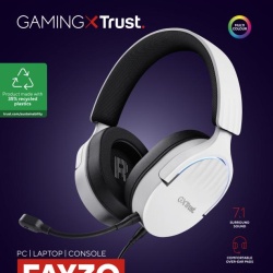 Casti Trust GXT 490P Fayzo cu fir, alb - Img 14