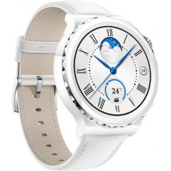 Ceas smartwatch Huawei Watch GT 3 PRO, Leather Strap, White - Img 6