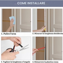 Cheder Autoadeziv din Cauciuc Romon 10 m x 10 mm x 10 mm, Bandă de Etanșare și Izolare Termică și Fonică pentru Uși și Ferestre, Rosturi 4–9 mm, Negru - Img 5