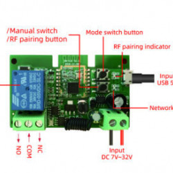 Comutator inteligent cu releu inteligent 5W-32V cu 1 banda, cu contact uscat si comutator momentan, Zigbee + RF - Img 4