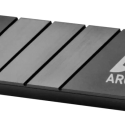 Cooler pasiv pentru SSD Arctic "M2 Pro", 2x thermal pad inclus, Aluminiu, compatibil SSD M.2, negru, "ACOTH00001A"