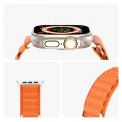 Curea cu cataramă sport pentru Apple Watch 8/7/6/SE/5/4/3/2/1 (41, 40, 38 mm) Curea Dux Ducis Versiune GS - Portocaliu - Img 5
