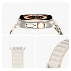 Curea cu catarama sport pentru Apple Watch Ultra/8/7/6/SE/5/4/3/2/1 (42, 44, 45, 49 mm) Curea Dux Ducis Versiune GS - alb - Img 5