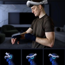 Curea de incarcare rapida pentru cap Aubika pentru Meta Quest 3S/Quest 3 cu acumulator incorporat de 8000 mAh, inlocuire curea Elite, accesorii pliabile și reglabile - Img 5