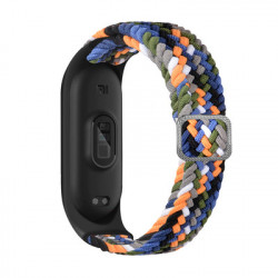 Curea de schimb din material textil pentru Xiaomi Mi Band 6 / 5 / 4 / 3 din stofa impletita multicolor