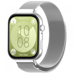 Curea Techsuit W009 pentru Huawei Watch Fit 4 Pro / Watch Fit 4 / Watch Fit 3, Argintie