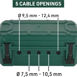 Cutie de Protecție Etanșă pentru Conexiuni Electrice de Exterior Electraline 300183, Grad de Protecție IP54, 5 Presetupe / Ieșiri Cablu, Dimensiuni 320 x 180 x 126 mm, Rezistentă la Intemperii - Img 3