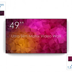 Display 49" SWEDX Ultra Matrix Videowall FULL HD, bezel 3.5mm, ultimele bucati - SPARE PARTS