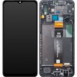 Display cu Touchscreen Samsung Galaxy A02 A022, cu Rama, Negru, Swap GH82-25249A