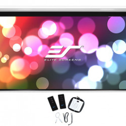 Ecran proiectie electric profesional, perete/tavan, 299 x 168 cm, Tensionat, EliteScreens Saker SKT135XHW-E6, 16:9